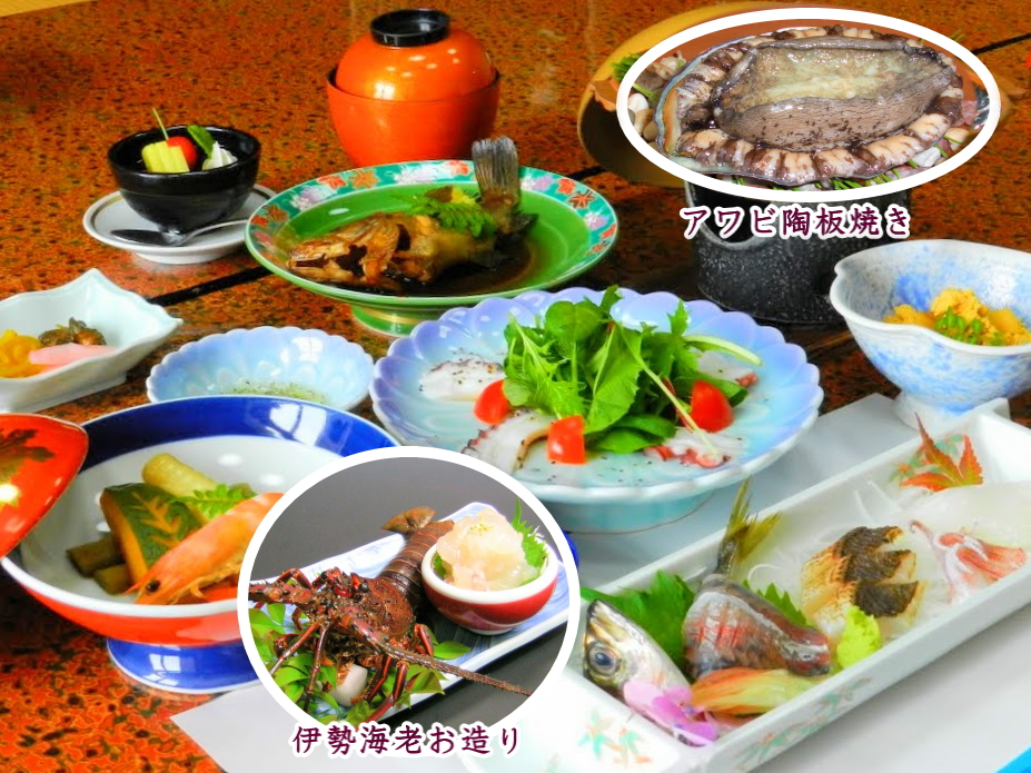 新鮮活あわびなど10品旬海鮮コース